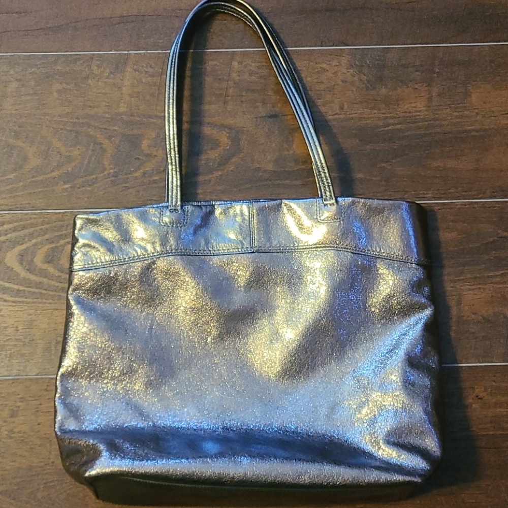 COACH - Julia Metallic Leather Perry Tote - Picture 10 of 11